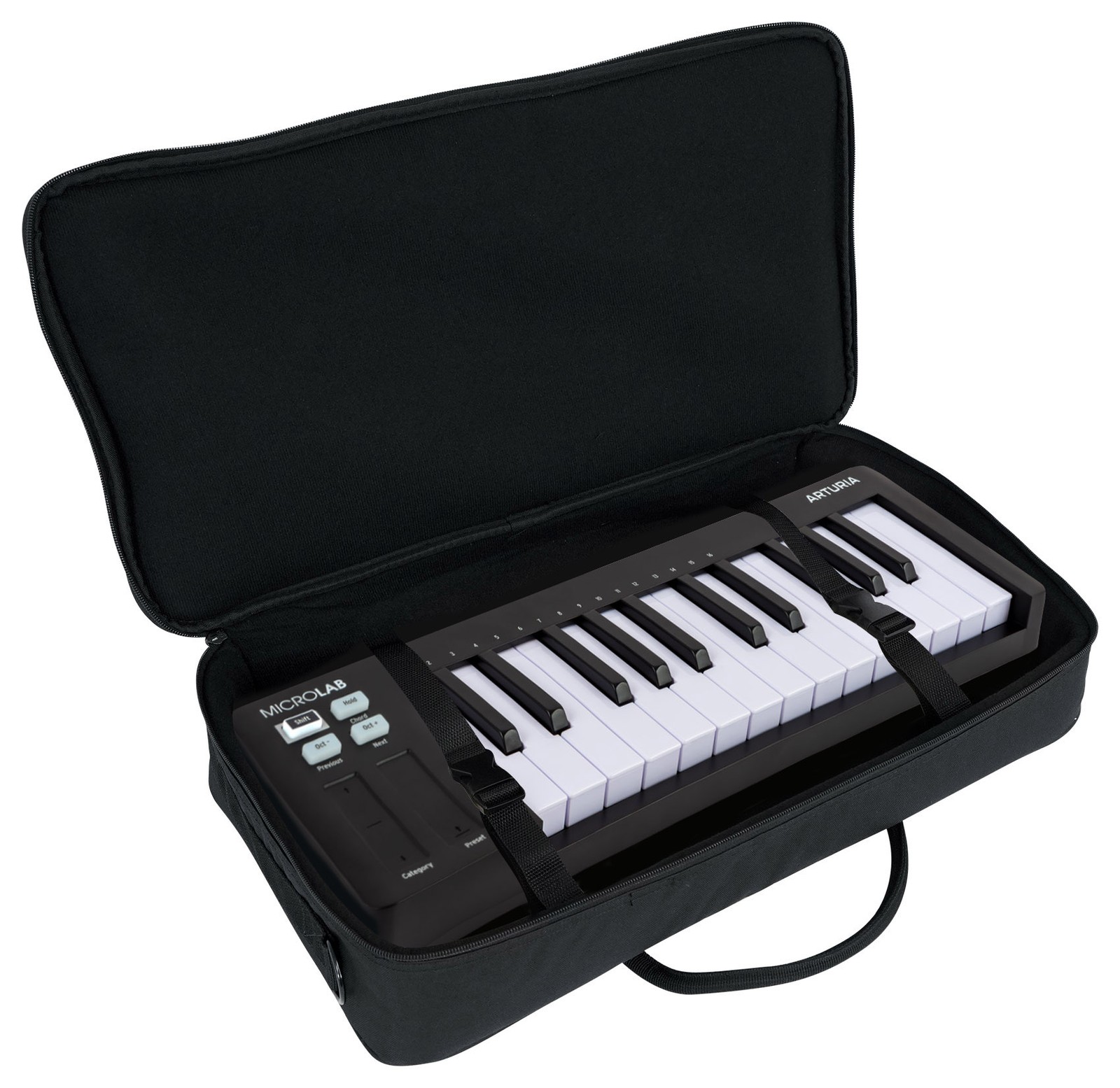 Arturia MICROLAB MK3 Black 25-Key MIDI USB Keyboard Controller+Carry Case