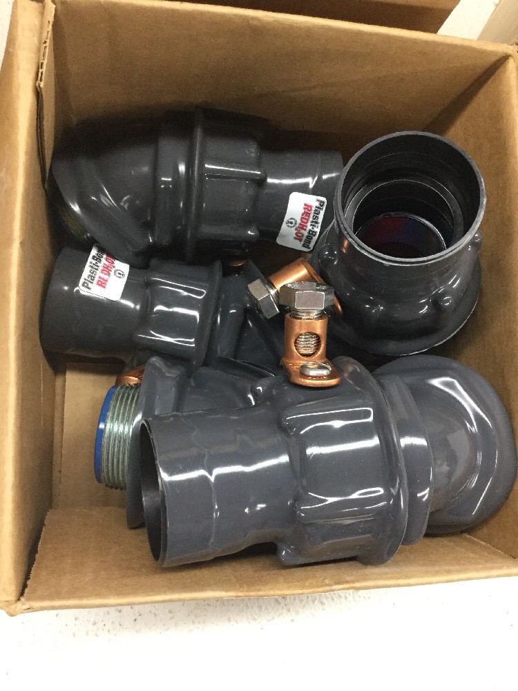 PLASTIBOND PR5346GR 1-1/2" 45 Degree Grounding Connector Fittings (Box of 5)