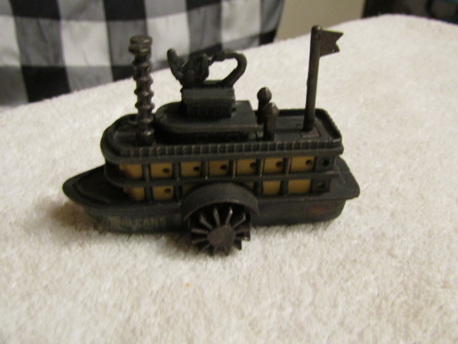 Vintage Souvenir New Orleans Pencil Sharpener Paddle Wheel Boat Hong Kong 1960s