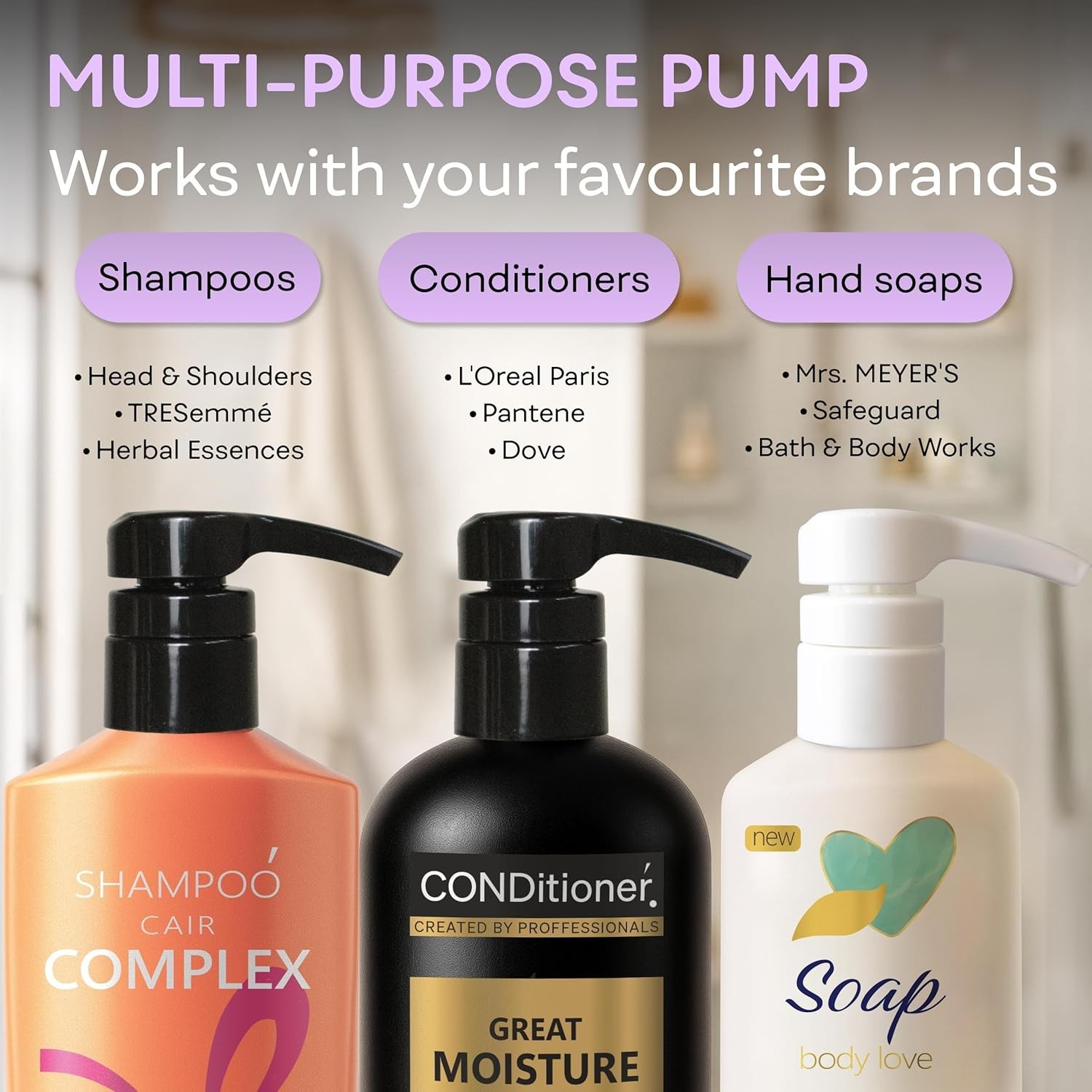 Customizable Length Lotion Pump - Perfect for Shampoo & Conditioner Bottles