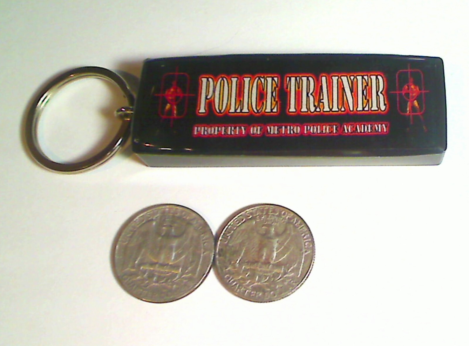 Police Trainer Arcade Marquee Coin Door accessory Keychain