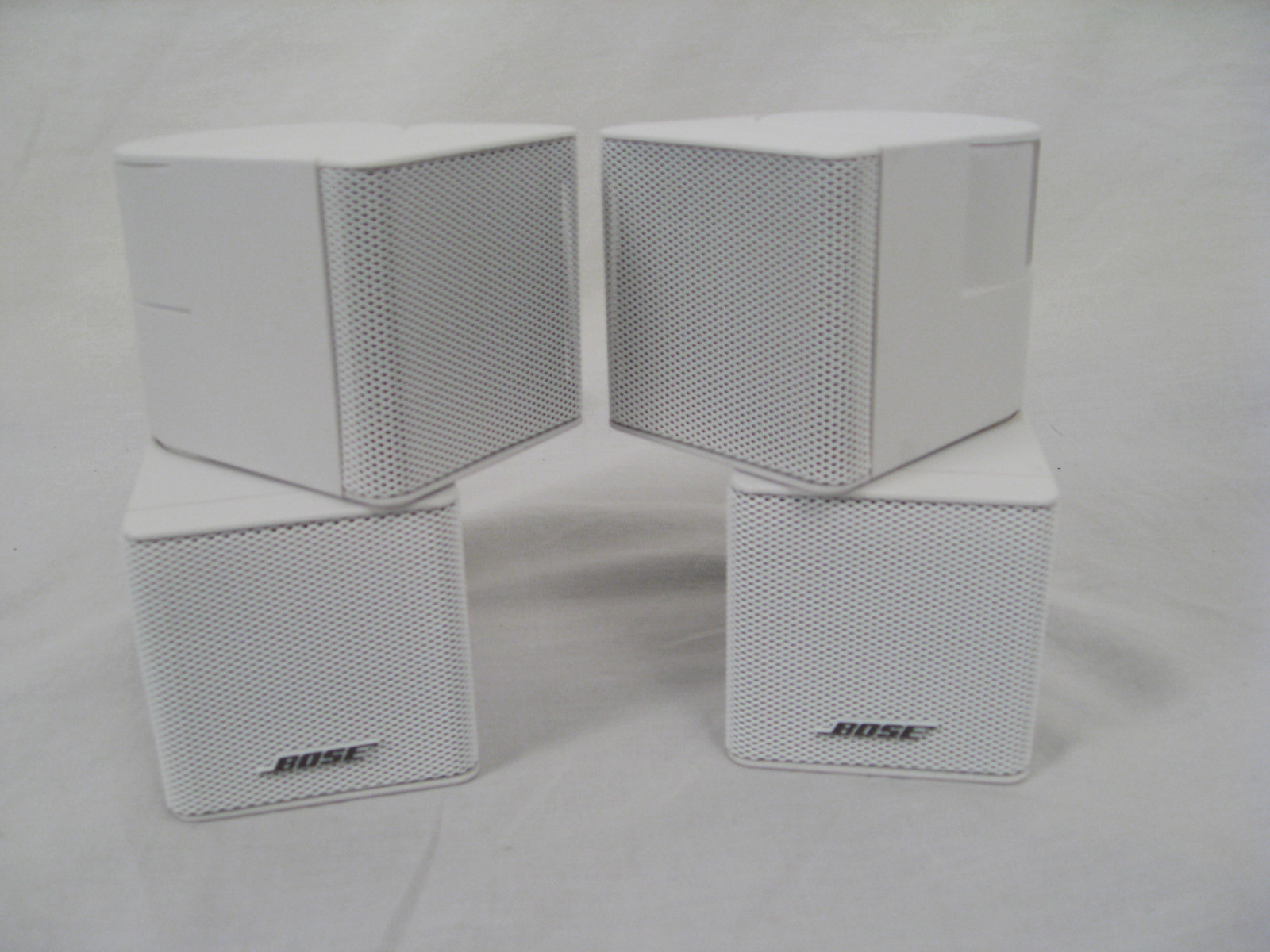 Bose Jewel Cube Speakers (White) Premium Lifestyle x2