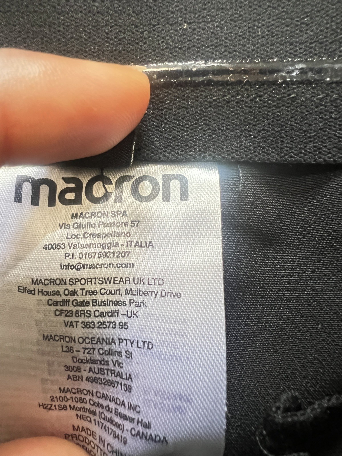 MACRON DELANEY REFEREE Black PANTS BASKETBALL Size Small