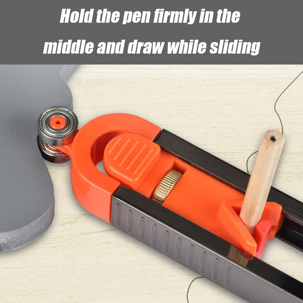 1Pcs Precise Contour Scribe Tool with 2 Pencil, Upgrade Measuring Scribe Tools w