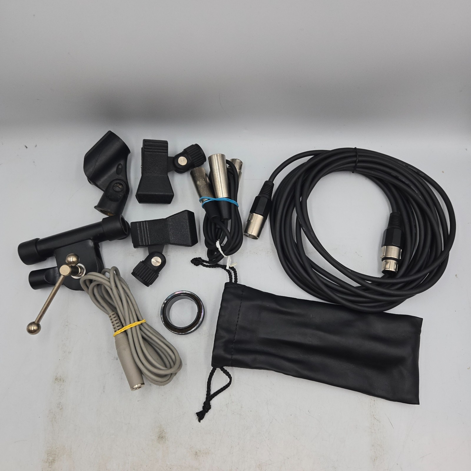 Lot of Microphone Cords & Holders