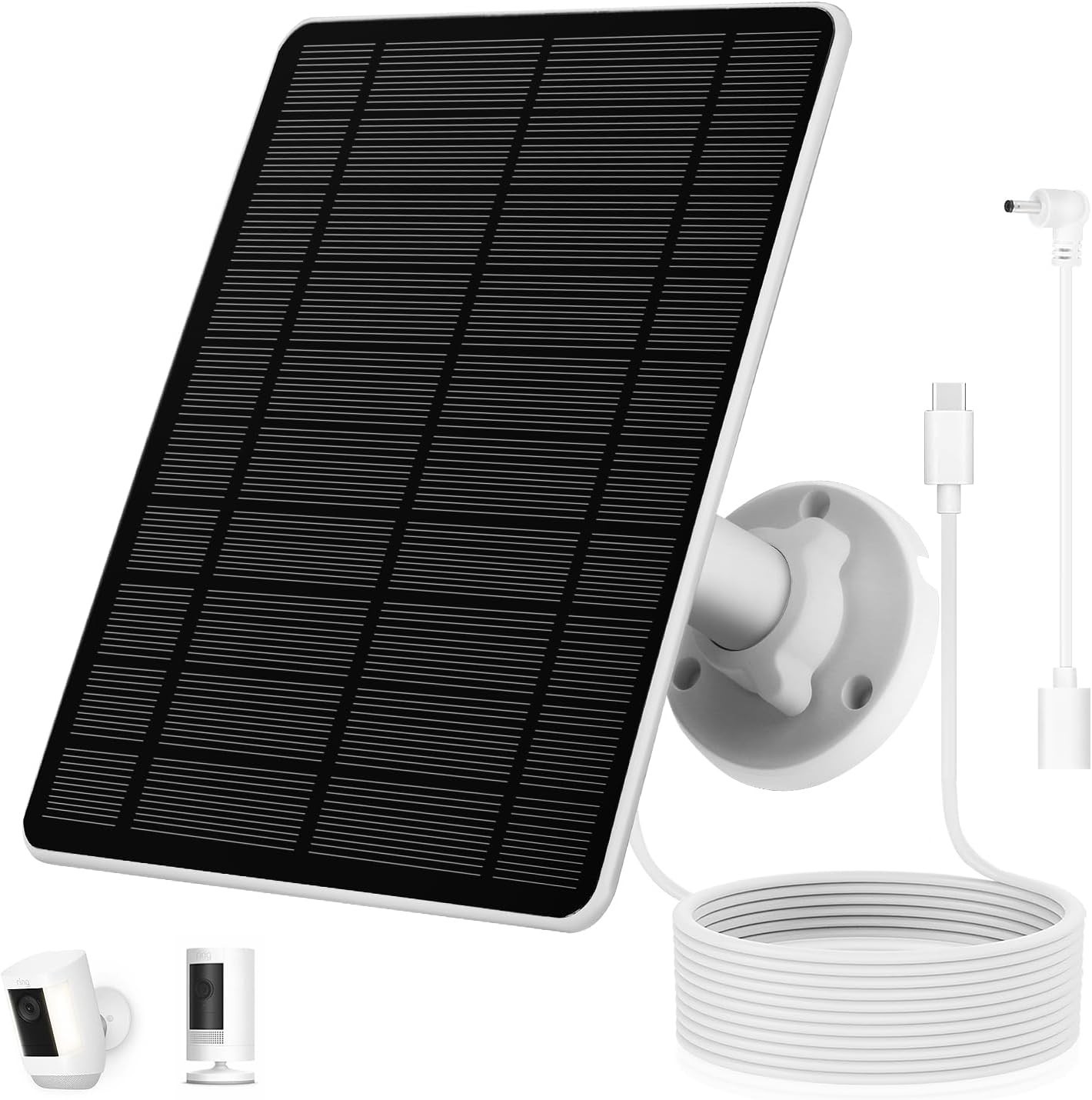 Solar Panel for Ring Camera(2nd Generation) Dustproof Waterproof 5W Solar Panel