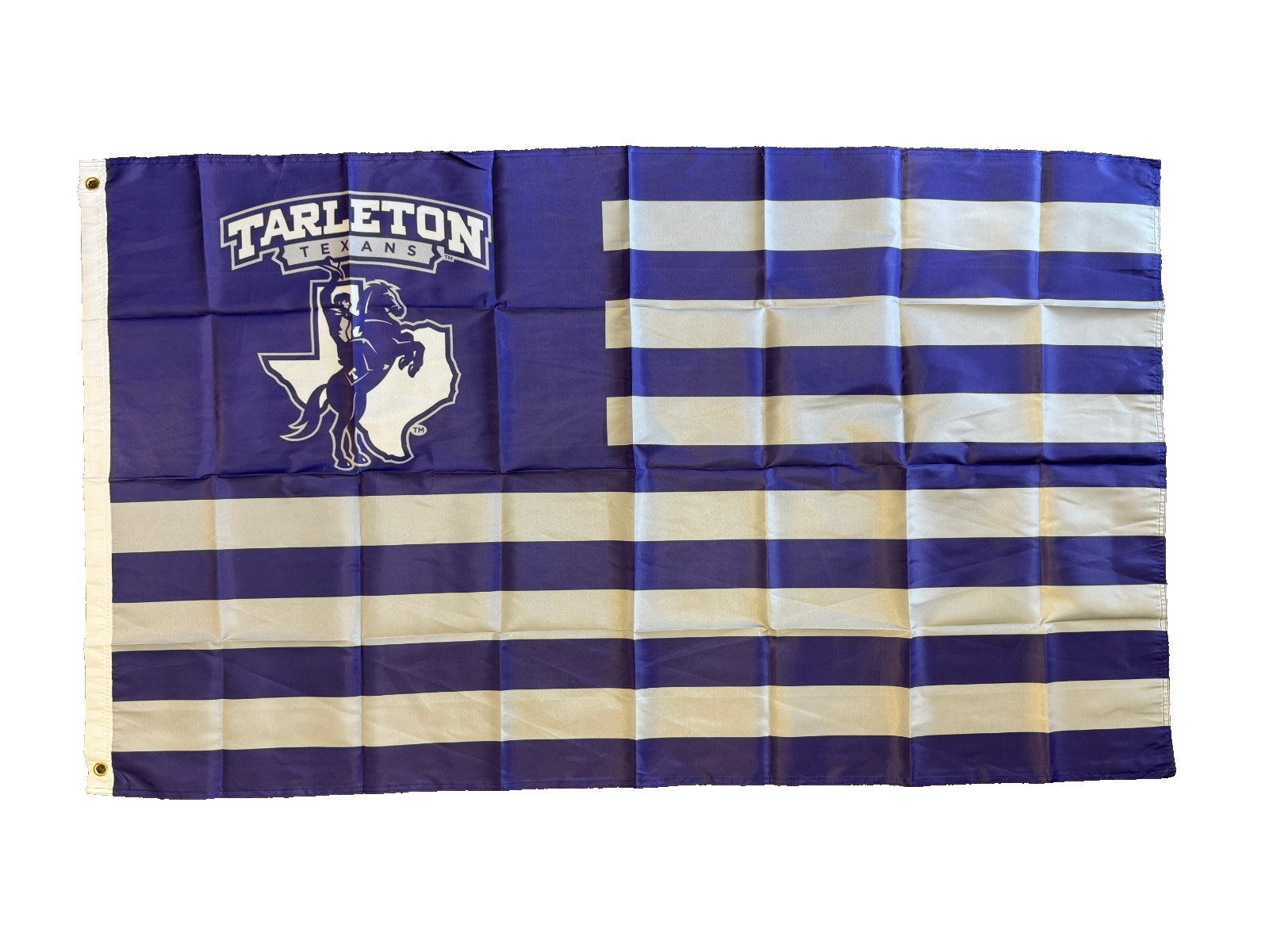 Tarleton State University Texans Logo American Flag Style 3'x5' - 2 Grommets