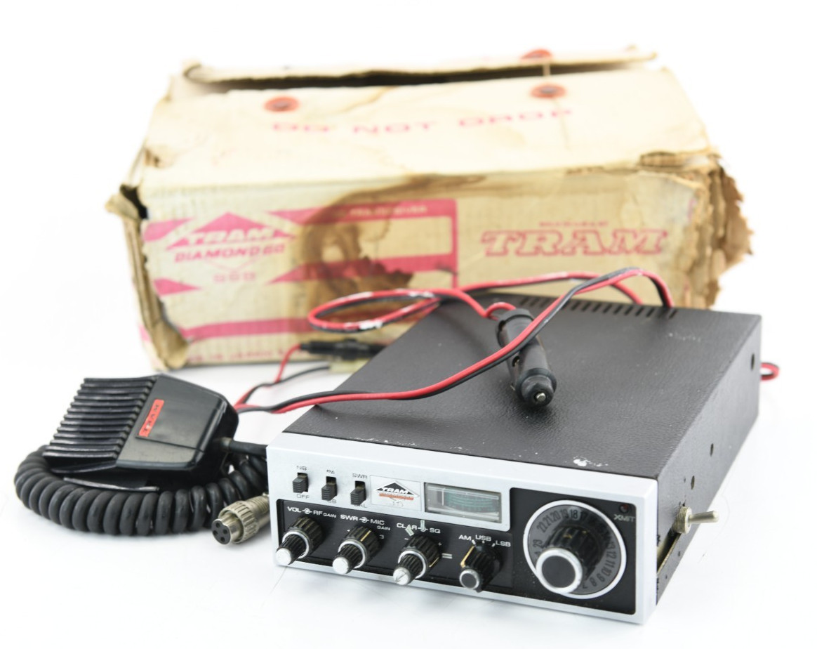 Tram Model Diamond 60 Mobile CB Radio W/ Mic & Auto Power Cord & Original Box