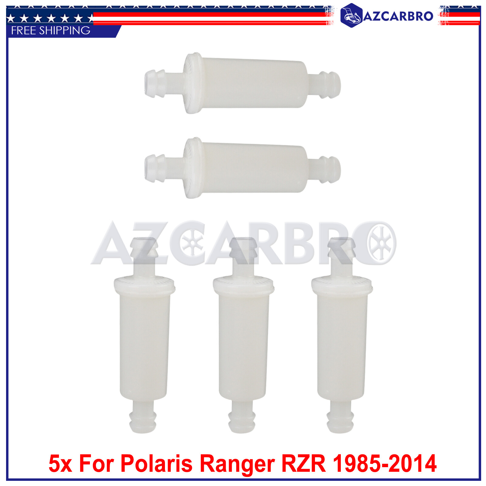 5x Inline Fuel Filter For Polaris Ranger 500 425 400 Phoenix 200 OEM # 2530009