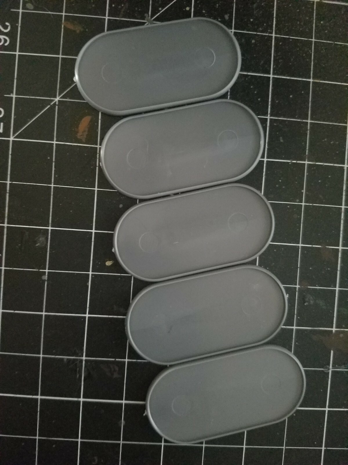 Bolt Action Five 25mm x 50mm round lips bases Warlord Games 28mm WW2