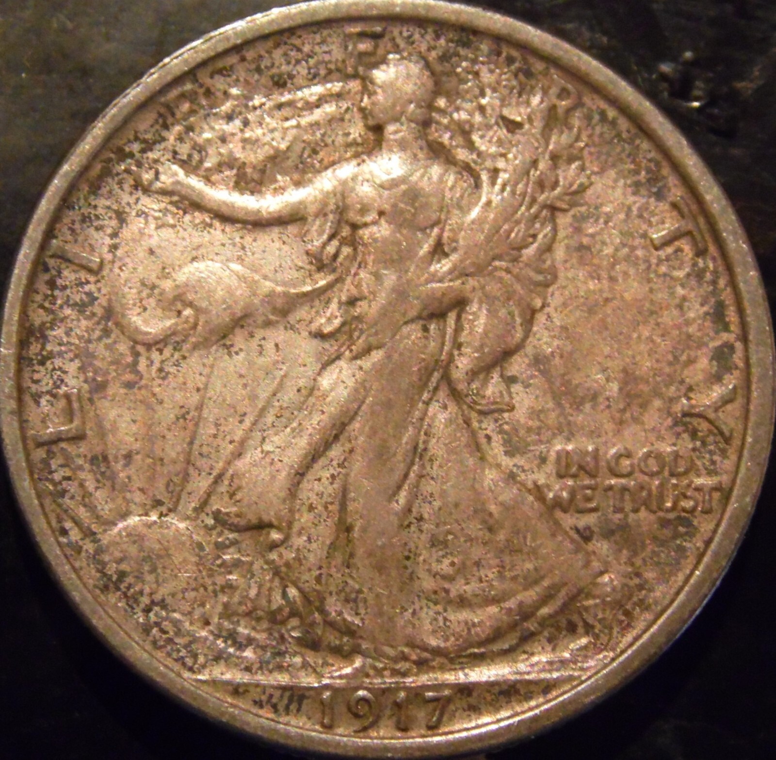 1917-P Walking Liberty Half Dollar Choice Original AU