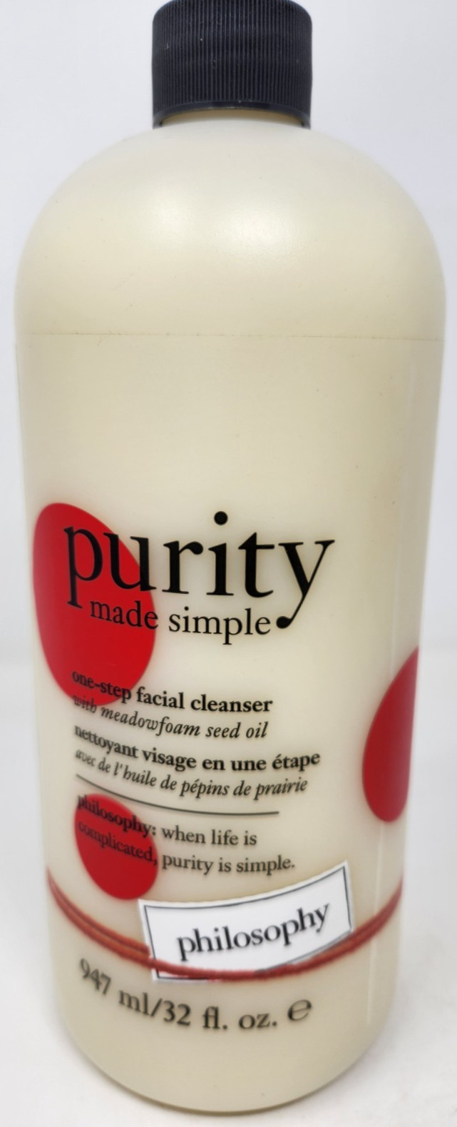 Philosophy Purity Made Simple One Step Facial Cleanser - 32oz+ pump NEW
