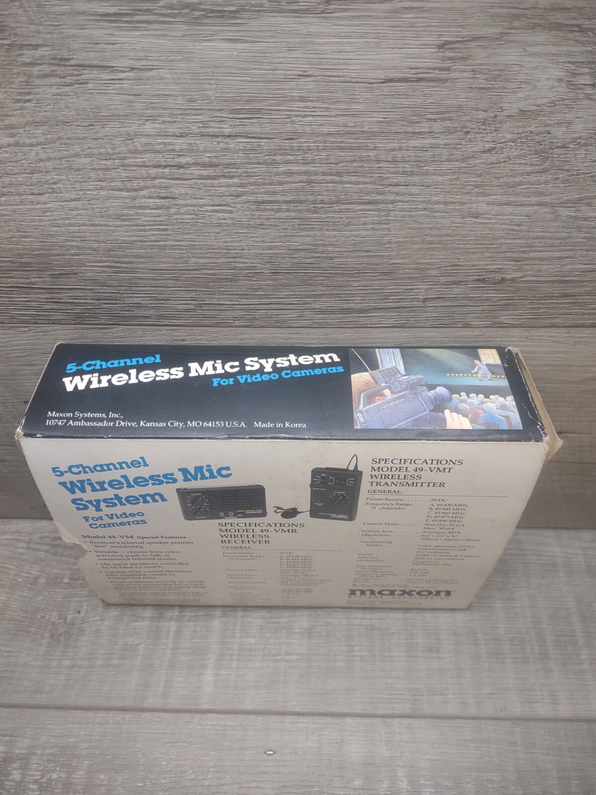 Maxon 5-Channel Wireless Mic System For Video Cameras & Camcorders Model 49-VM