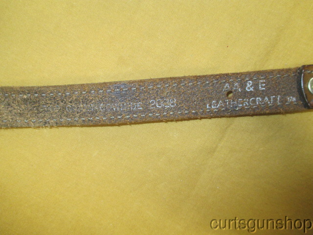 AA&E Leathercraft Brown Leather Rifle Sling No 2028