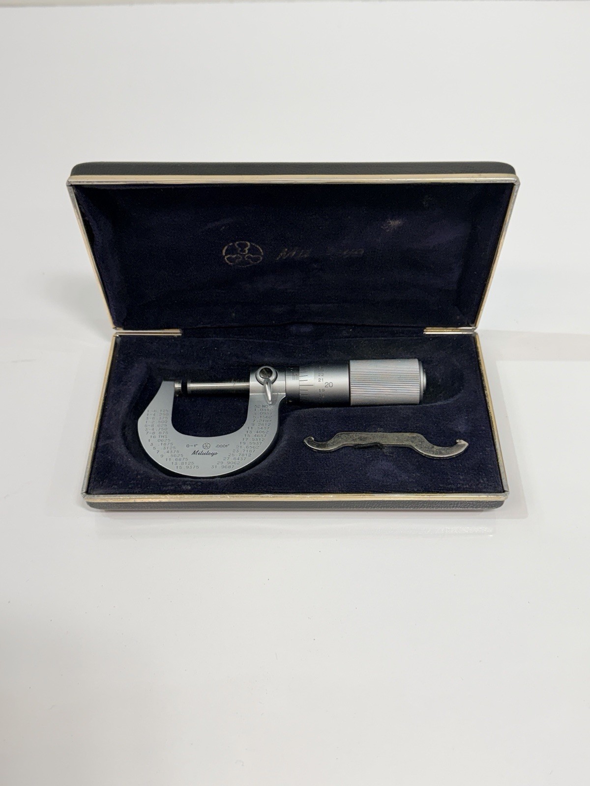 Mitutoyo Micrometer 0-1" with Original Case — Range of .0001" — Made in Japan