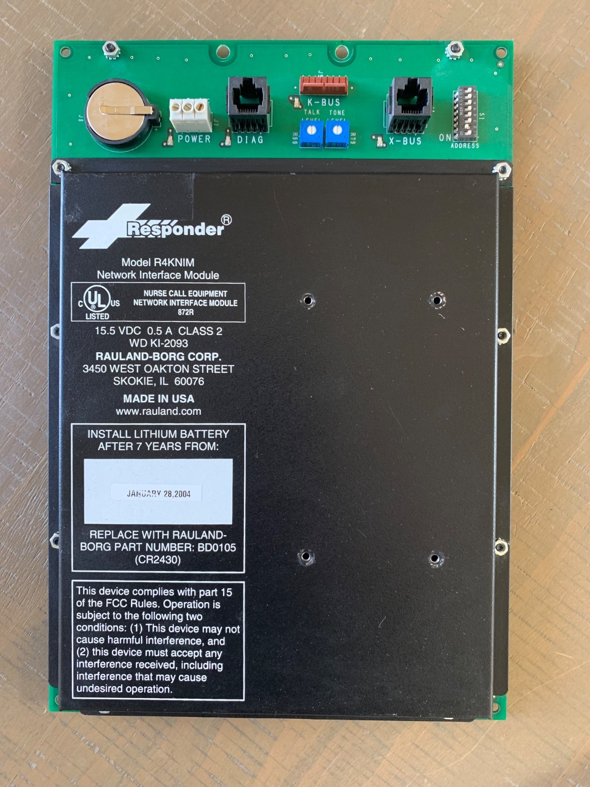 Rauland Responder R4KNIM Network Interface Module Nurse Call system