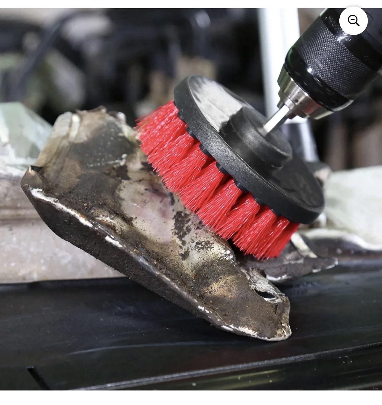 Hyper Tough 4 Piece Scrub Brush Cleaning Set For Your Drill