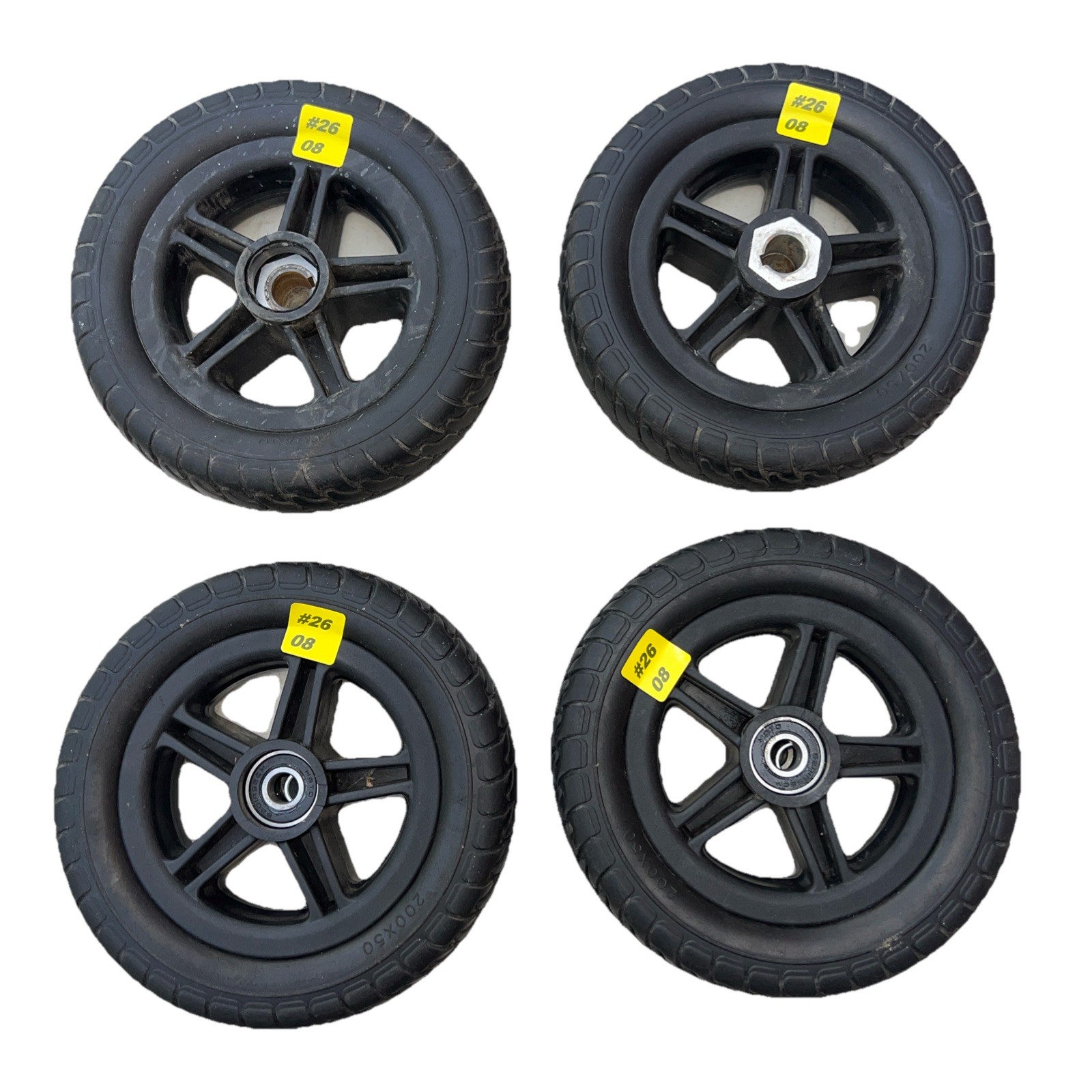 SET OF 4 WHEELS TIRES 200X50 EWheels EW-M35 Mobility Scooter Parts