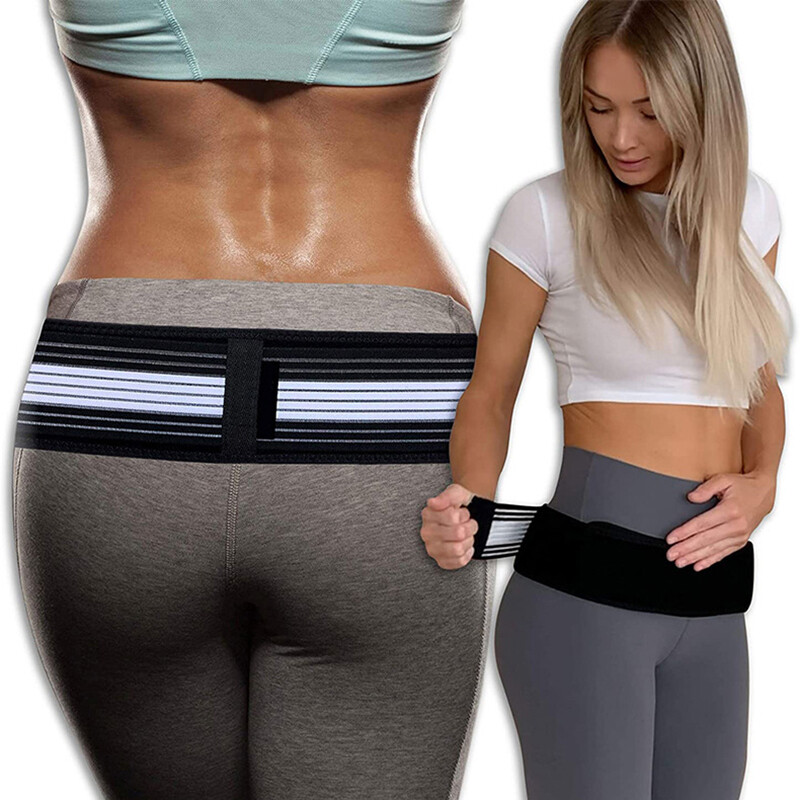 Women Men Lower Back Lumbar Hip Pain Relief Sacroiliac SI Joint Support Belt Gym
