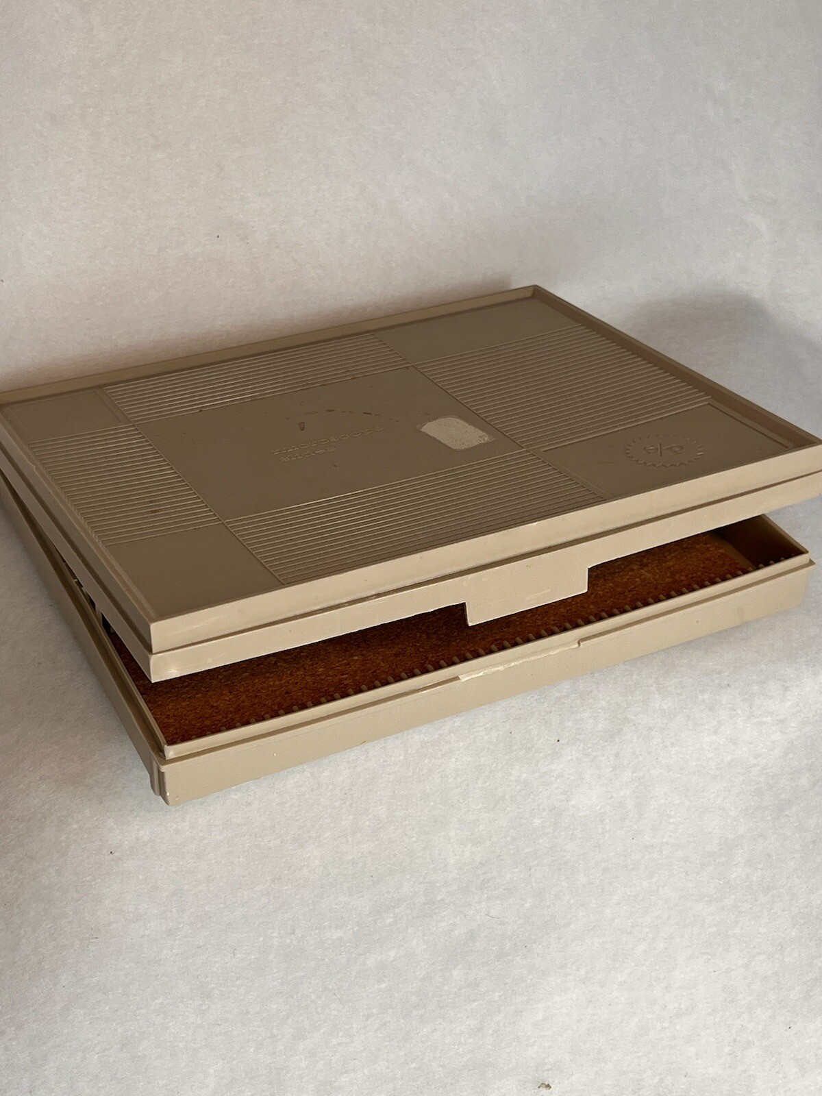 Cork Lined Microscope slide storage case box 100 capacity Plastic