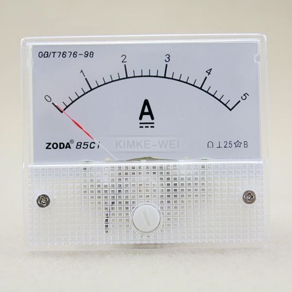 DC 0-5A Analog Amp Meter Ammeter Current Panel New