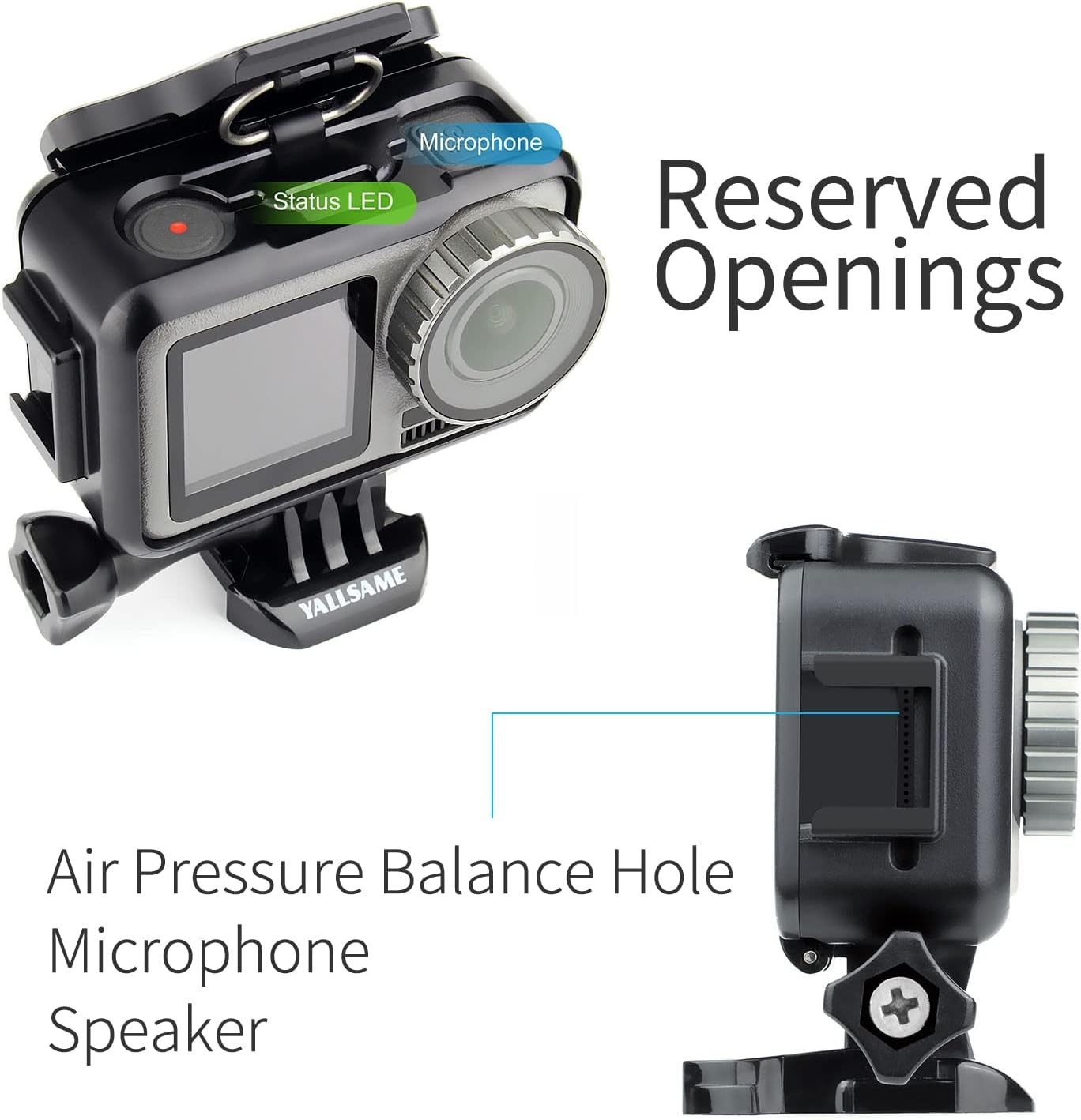 Essential Accessories Kit: Protective Frame Case for DJI Osmo Action 1 Camera