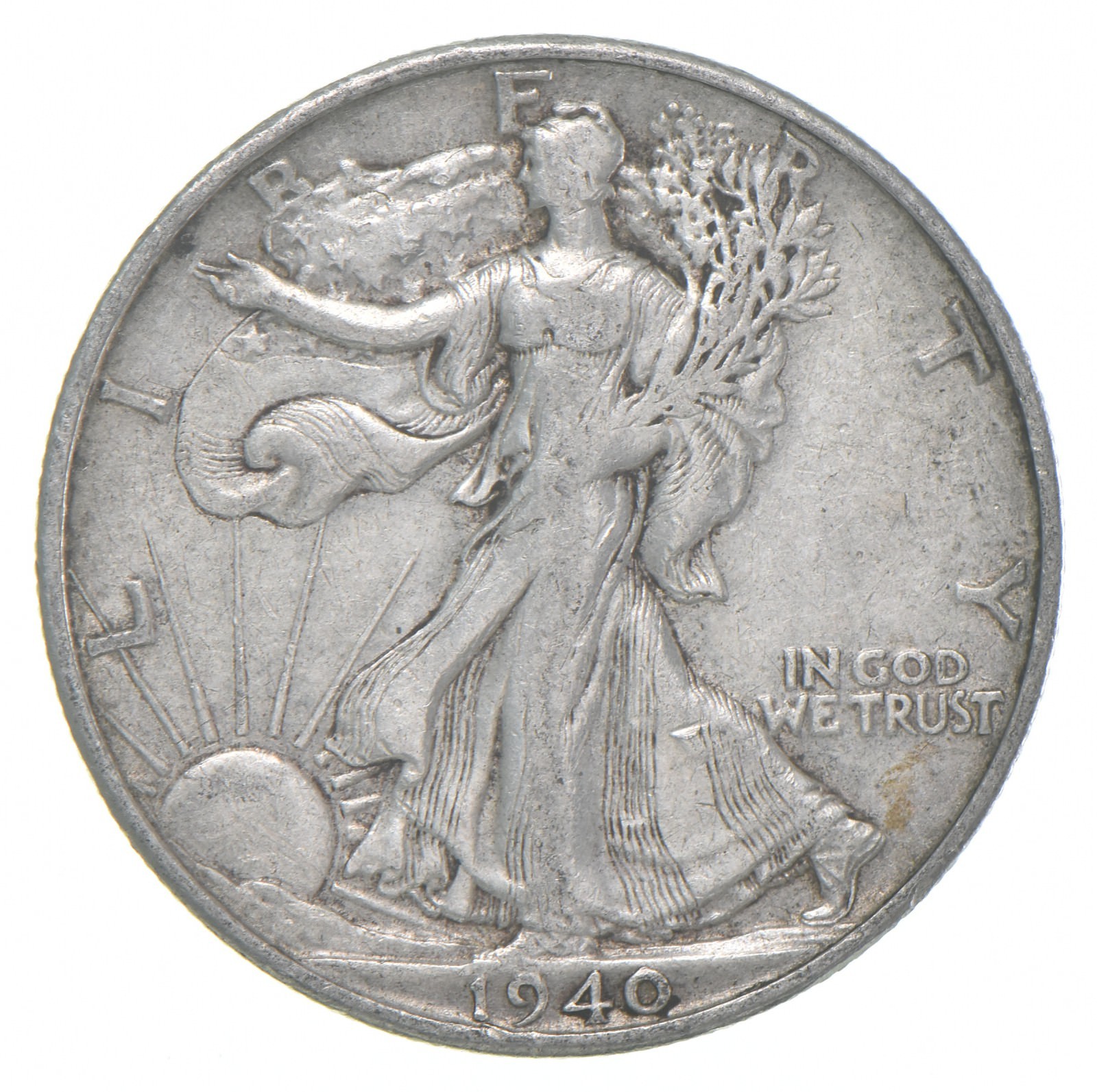 1940-S XF Walking Liberty Half Dollar 90% Silver