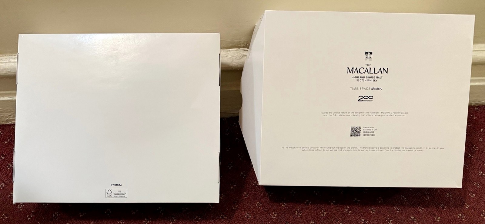 The Macallan Time Space Mastery 200th Anniversary, Empty Bottle + Box plus cover