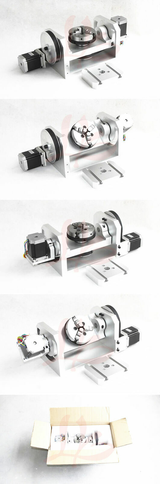 New CNC Router Machine Rotary Indexer Table 4th & 5th Rotational Axis W/ Chuck