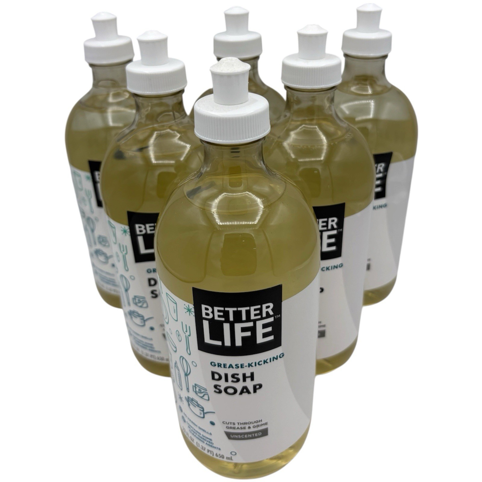 Better Life Dishwashing Soap, for Sensitive Skin 22Oz (Case of 6) - Unscented
