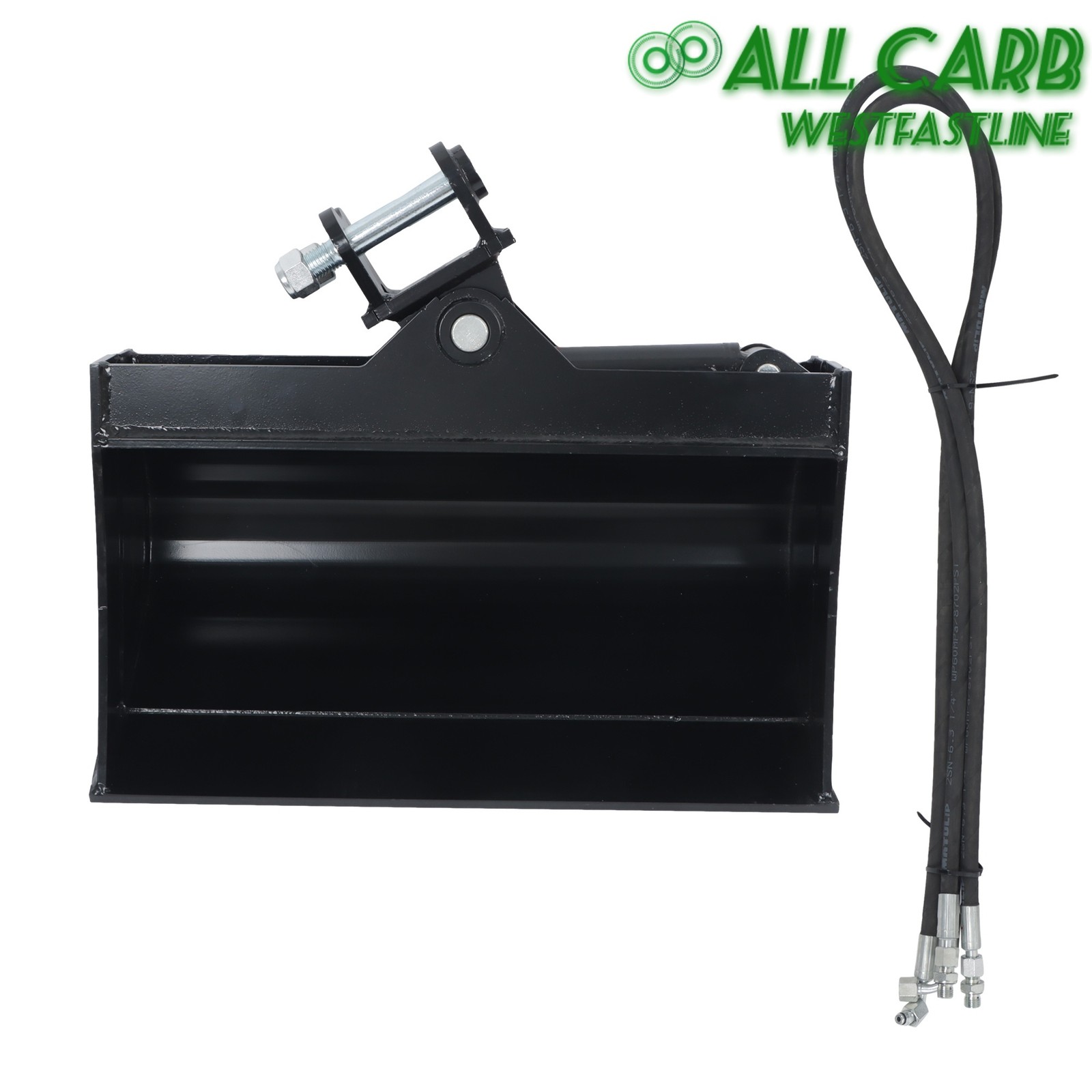 For Mini Excavator 600mm Hydraulic Tilting Bucket Attachment Oil Pipe & Pin