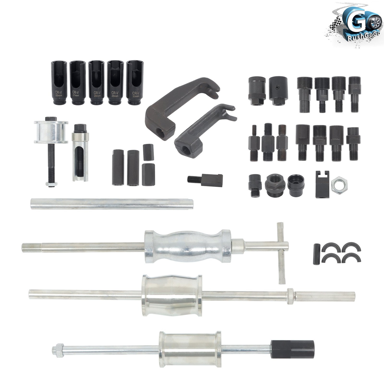 Puller Extractor Tool Set Auto Diesel Engine Injector Remover Slide Hammer 40Pcs