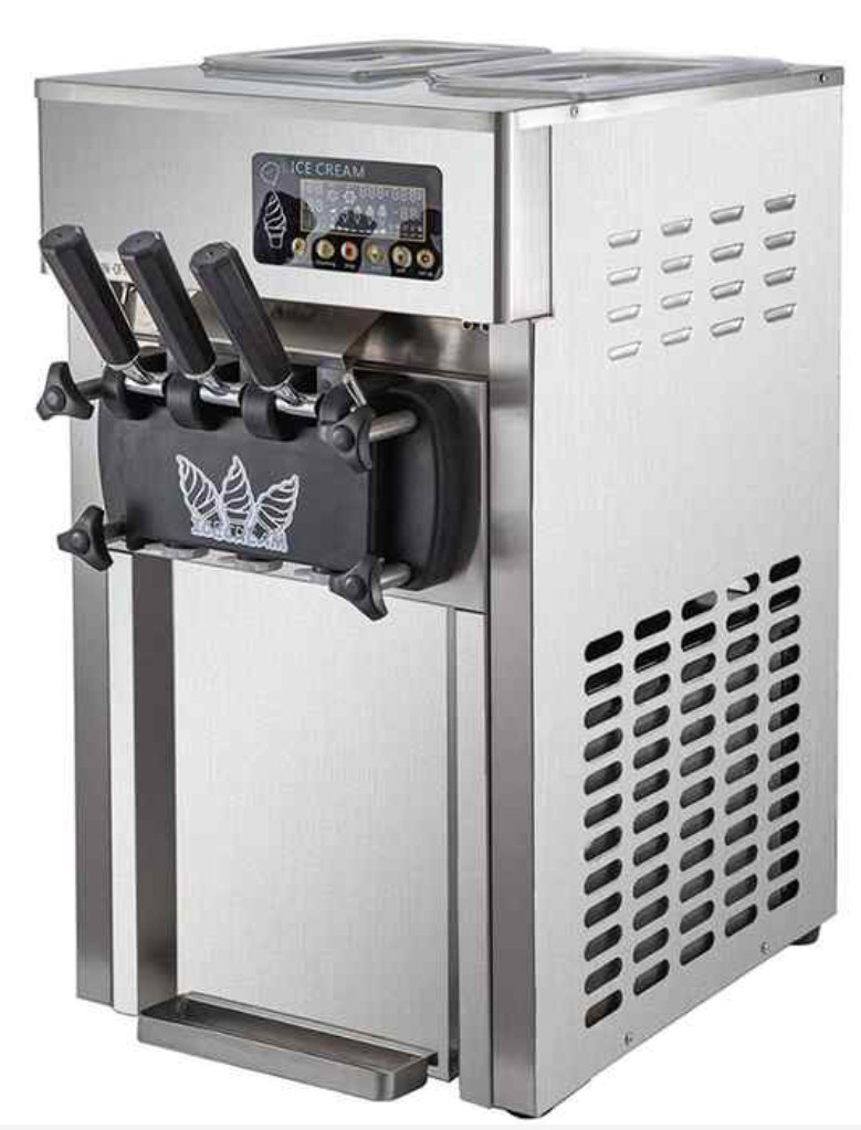 Commercial 3 Flavor Soft Ice Cream Machine Soft Ice Cream Making Machine New