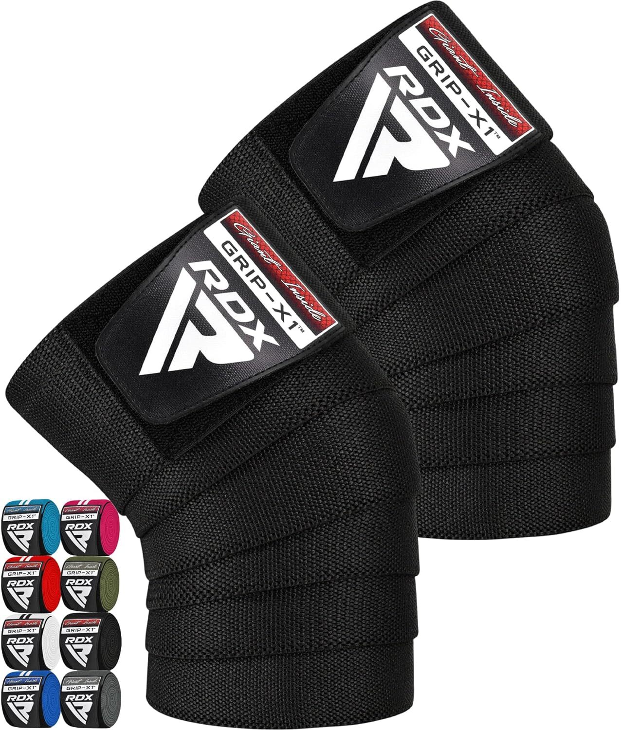 Knee Pads MMA by RDX, Lifting Straps, Knee Sleeves Weightlifting, Gym Knee Wraps