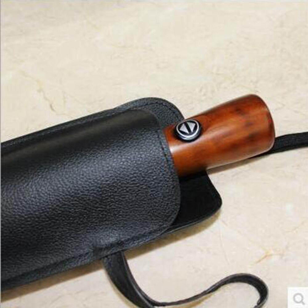 Leather Folding Umbrella Bag Case Waterproof Umbrella Storage Portable Pouch