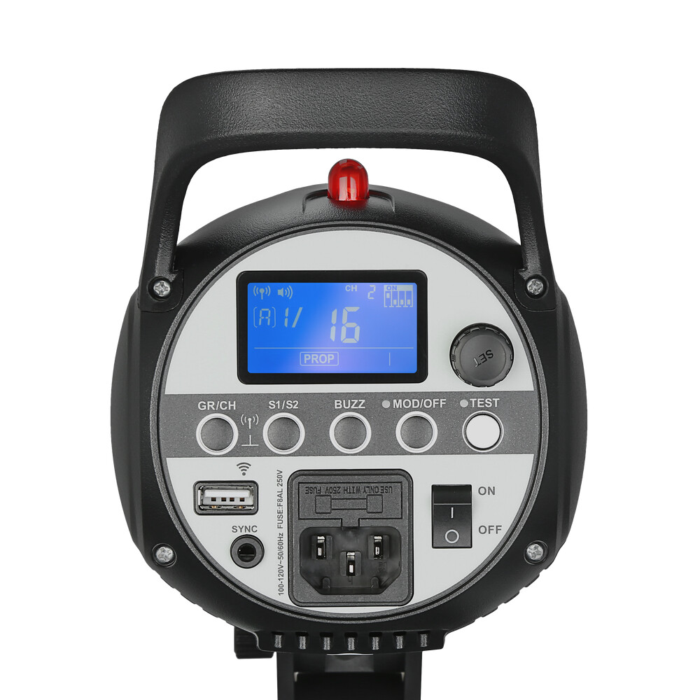 Godox SK300II-V Studio Strobe Flash with Reflector+60*90cm Grid Softbox+2M Stand