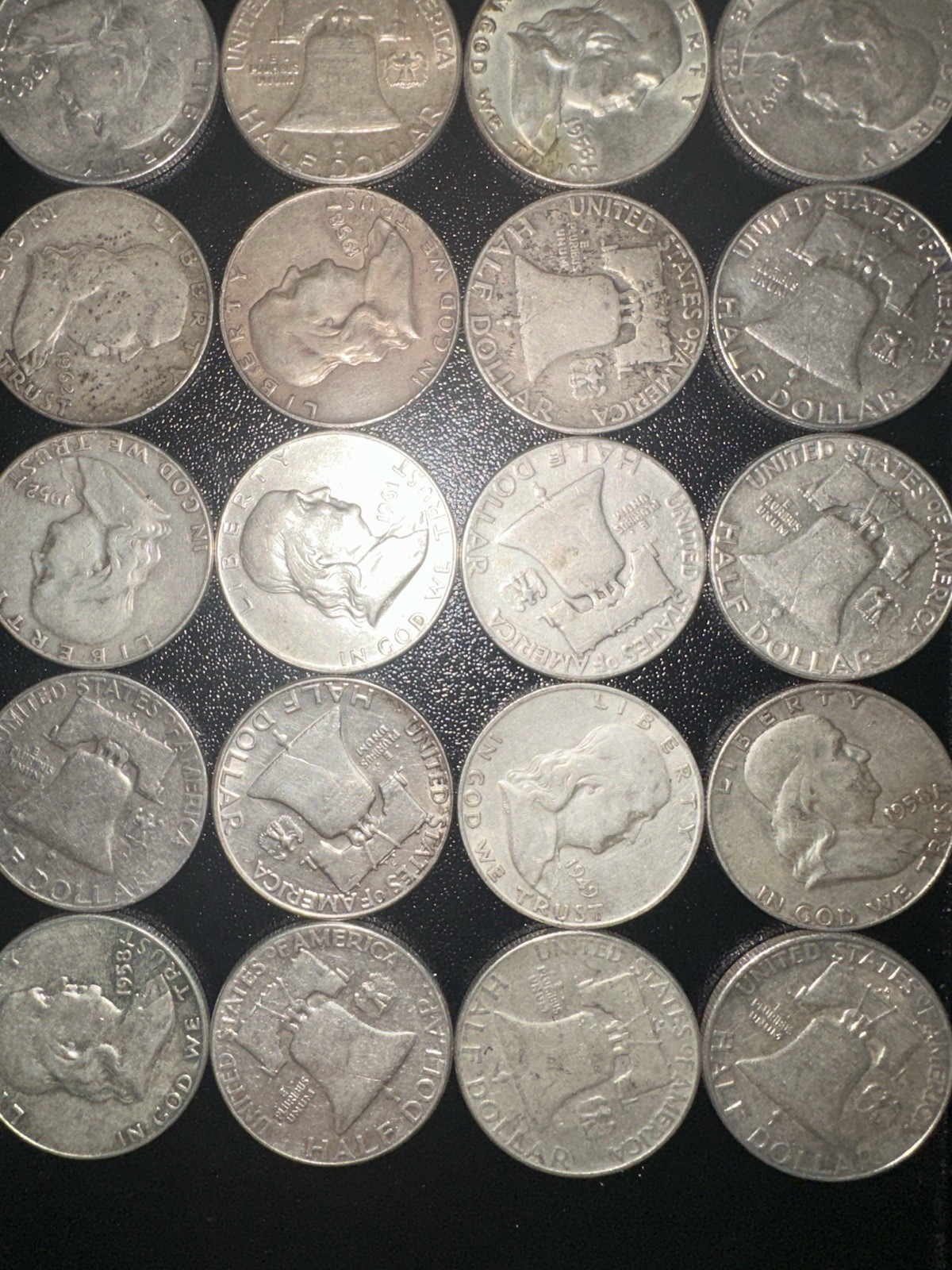 Benjamin Franklin Half Dollars 1948-1963 All Dates All Mints. Randomly Sent