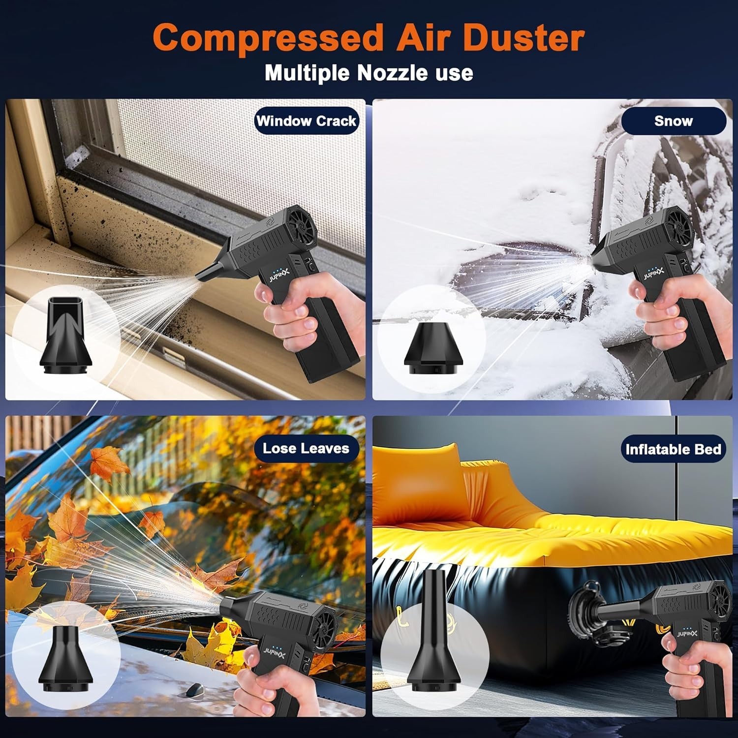 Rechargeable Air Duster - Brushless Motor, 10W Fast Charge