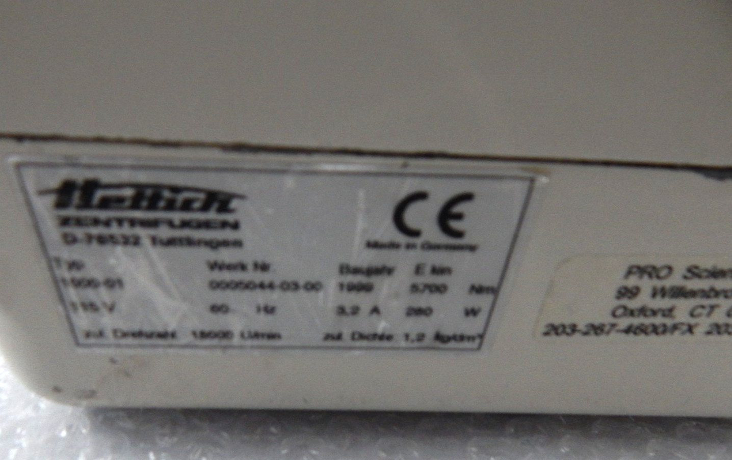 HETTICH EPA12 CENTRIFUGE