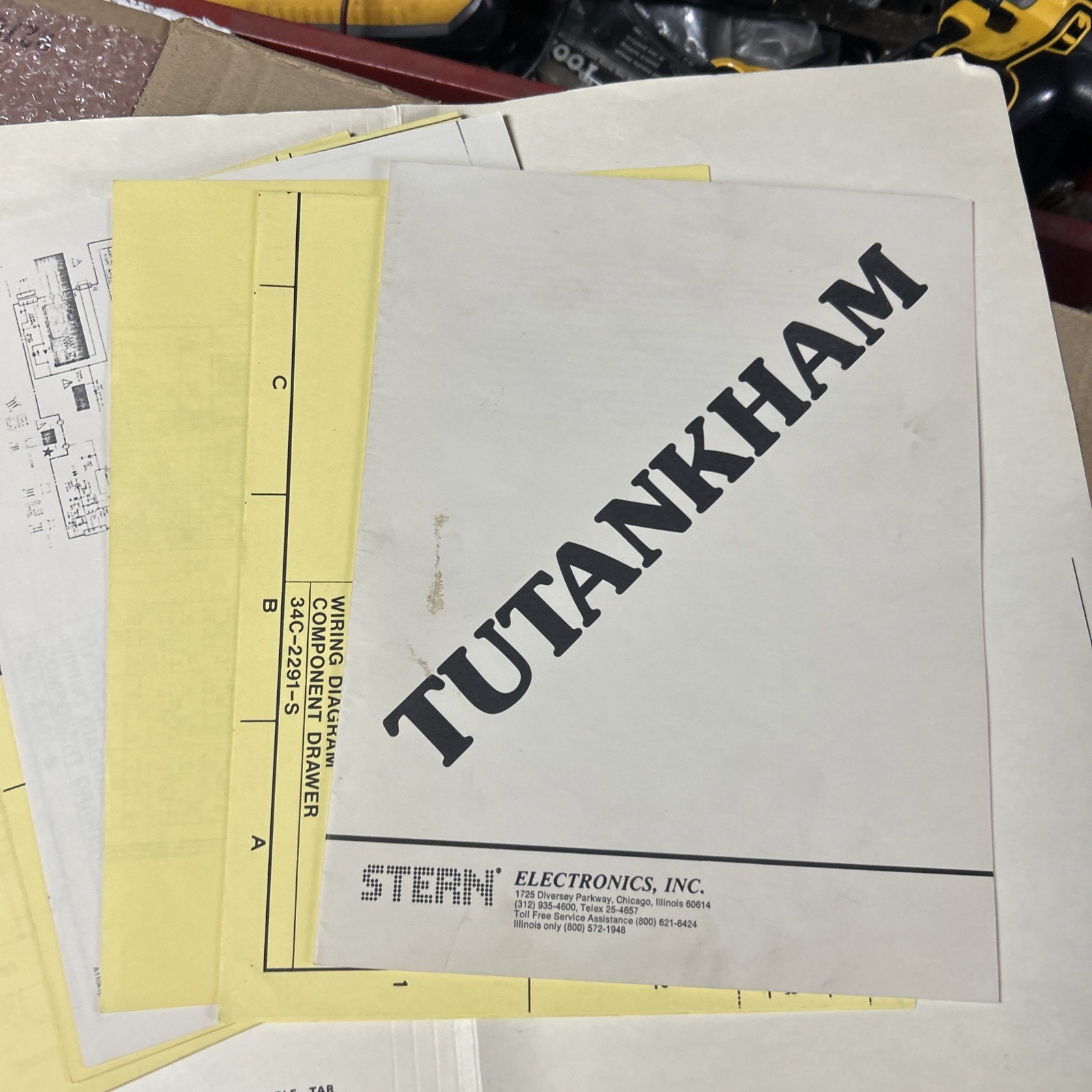 Original factory Tutankham Set Stern Arcade VIDEO GAME owners manual
