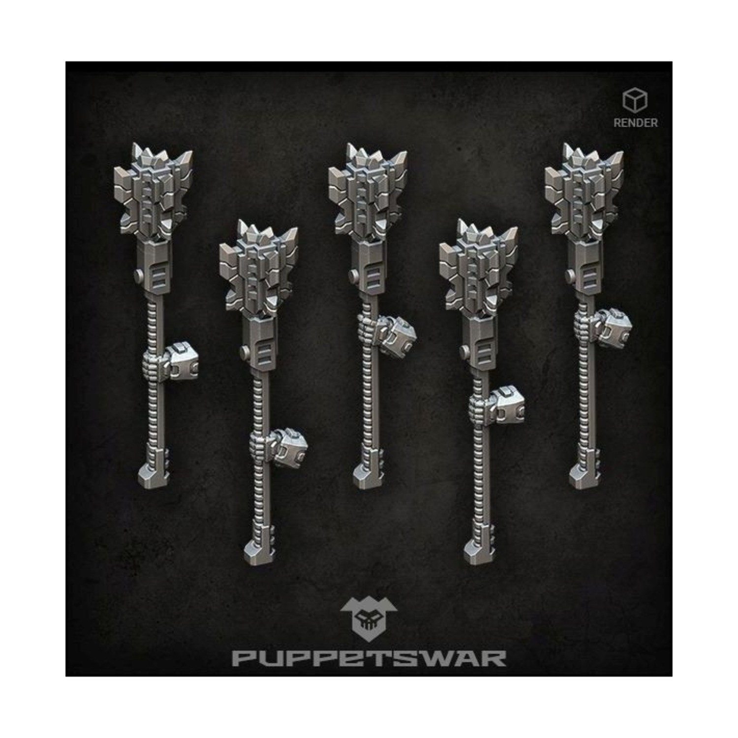 Puppetswar SF Infantry Equipment/Weapons 32mm Great Maces (Left) Pack New