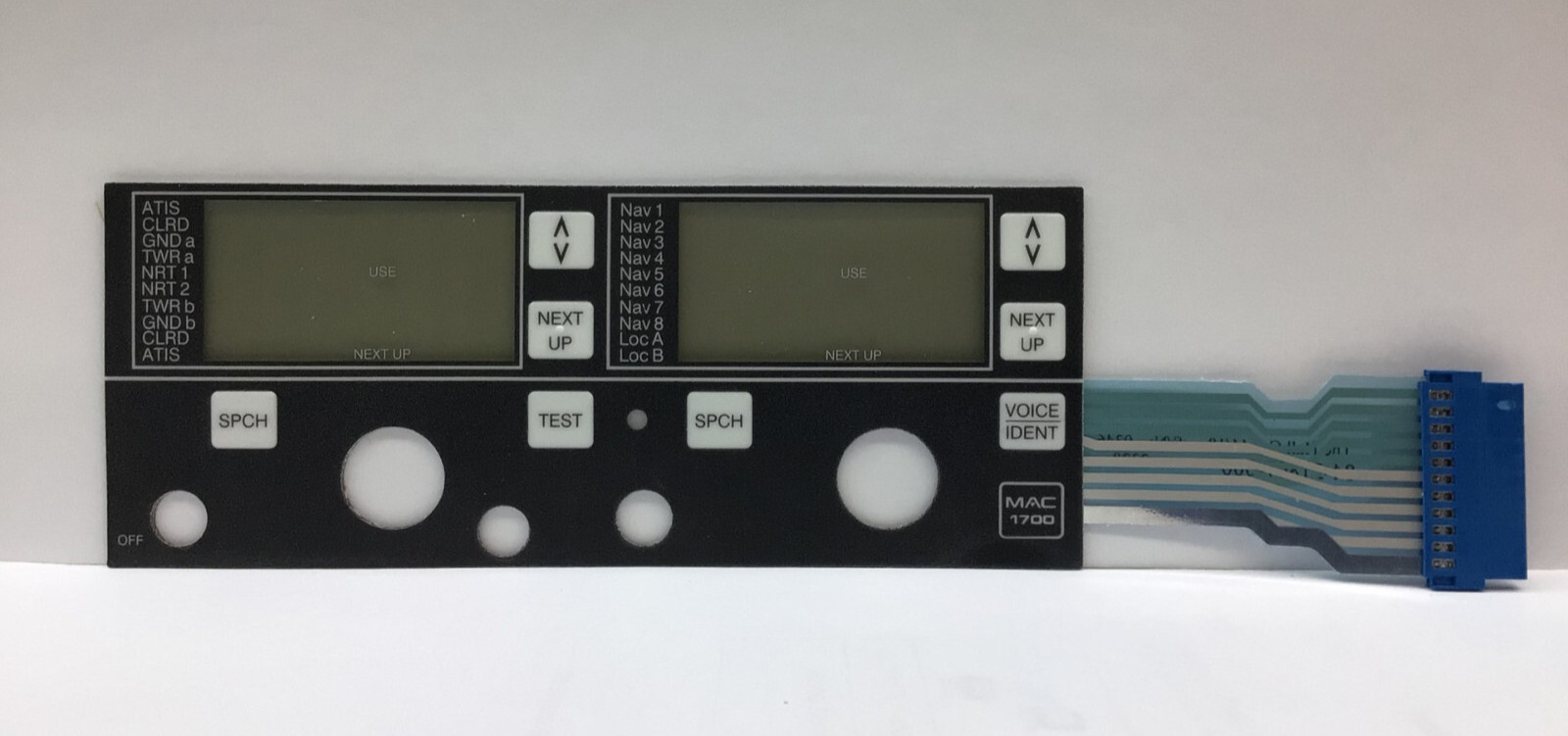 McCoy MAC 1700 8 Key Tactile Membrane Keypad (Overlay) with FAA Form 8130-3