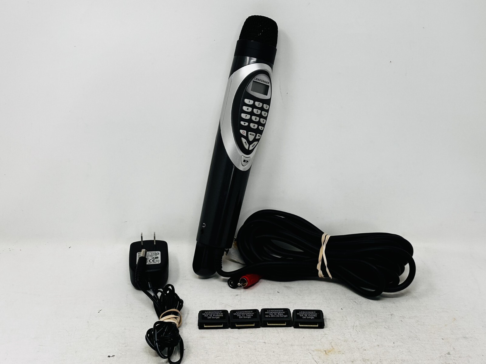 Leadsinger LS-3700W Karaoke Microphone w/ 4 Cartridges: Country, Teens, 60s-90s