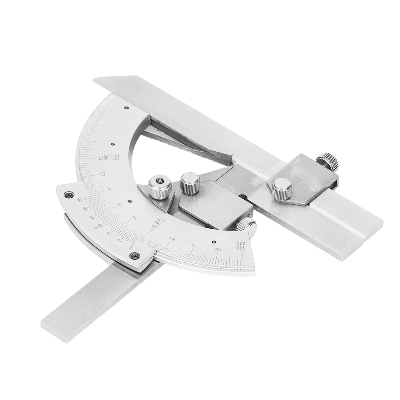 Vernier Bevel Protractor 0-320° Fine Tuning Angle Finder Measuring Ruler Part