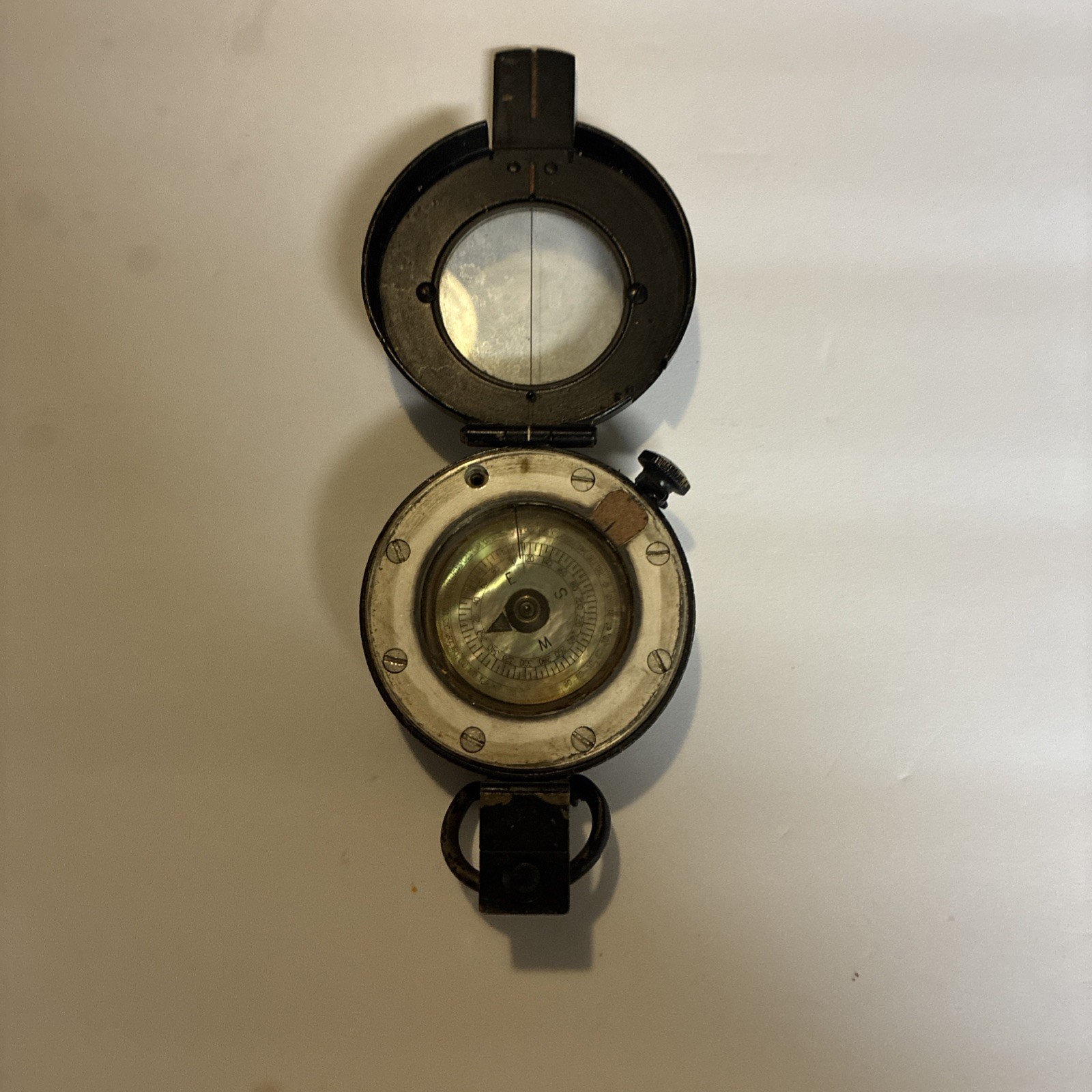 1932 Francis Barker & Son FB&S Mark III MK III Brass Prismatic Compass FOR PARTS