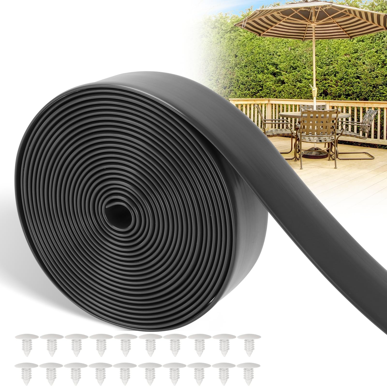 2" Wide 20ft Long Vinyl Straps for Patio Chairs Repair DIY + 20 Rivets, Strap...