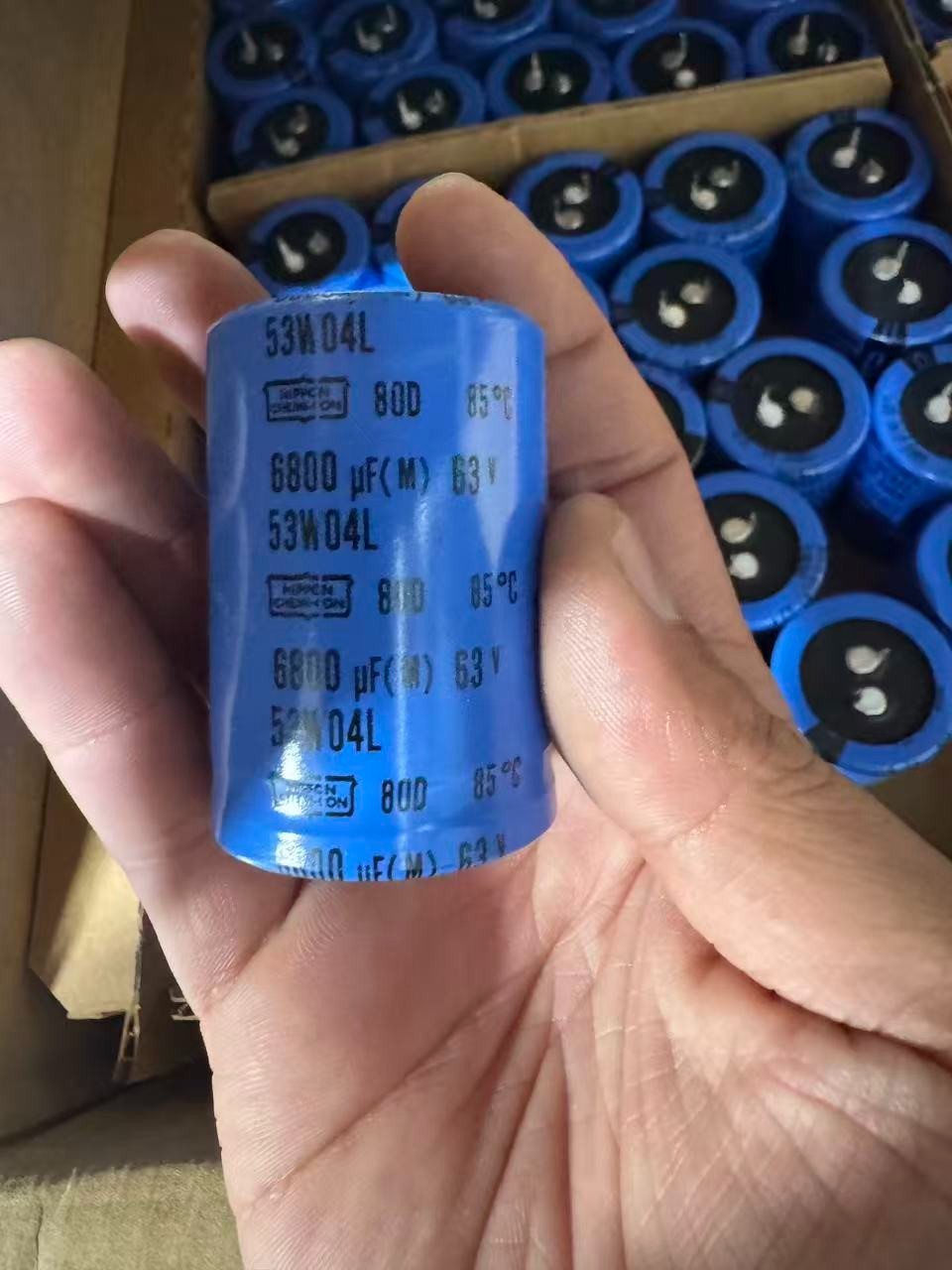 Nippon Chemi-Con 6800uF 63V 85°C Aluminum Electrolytic Capacitor - 80D Series