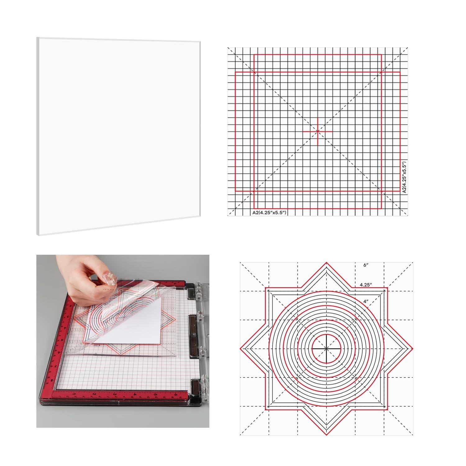 BAOFALI 5Pcs/Set 6x6inch Multi-Use Non-Slip Sticky Mats Fit in Stamp Position...