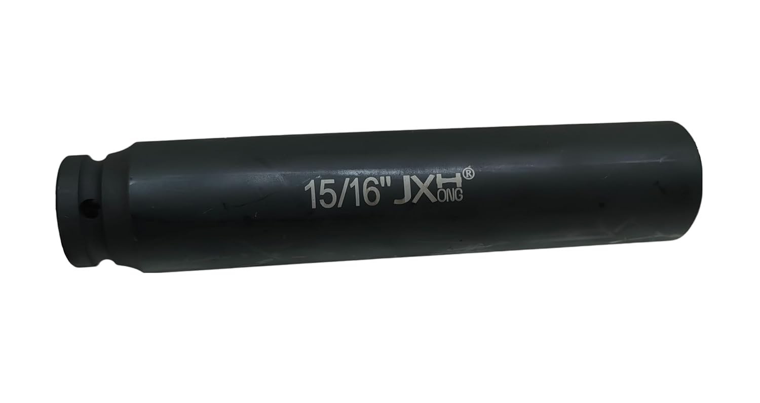 1/2" Drive 15/16" x 6.7" Long Truck Cage Bolt Deep Socket, 6-Point, Cr-Mo Alloy