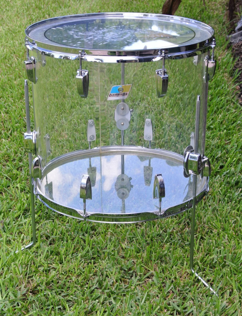 1970's LUDWIG USA CLASSIC 18" CLEAR VISTALITE FLOOR TOM for YOUR DRUM SET! RL40